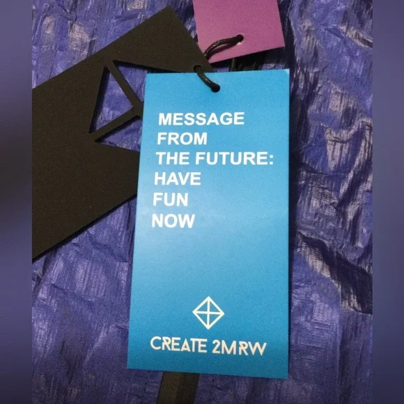 CREATE 2MRW MEN'S BOMBER JACKET CS9627 Blue/Wht - Picture 6 of 11